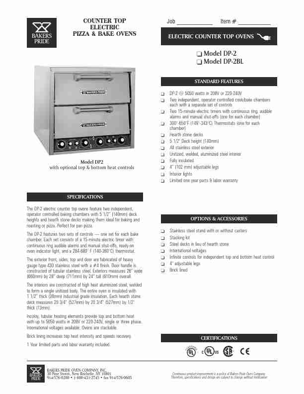 Bakers Pride Oven Oven DP-2BL-page_pdf